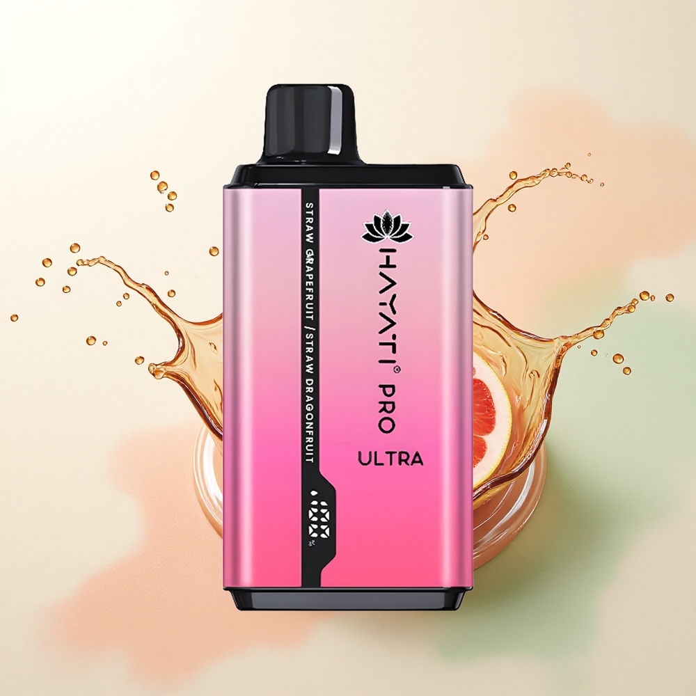 Hayati Pro Ultra 15000 Puffs Erdbeere Grapefruit Erdbeere Drachenfrucht mit 850mAh und 2% Nikotin