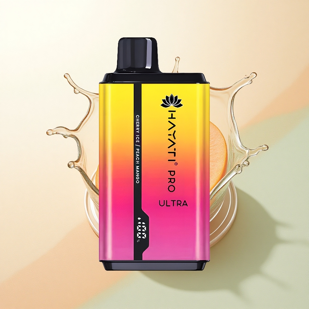 Hayati Pro Ultra 15000 Puffs Kirsch-Eis-Pfirsich-Mango mit 850mAh und 2% Nikotin