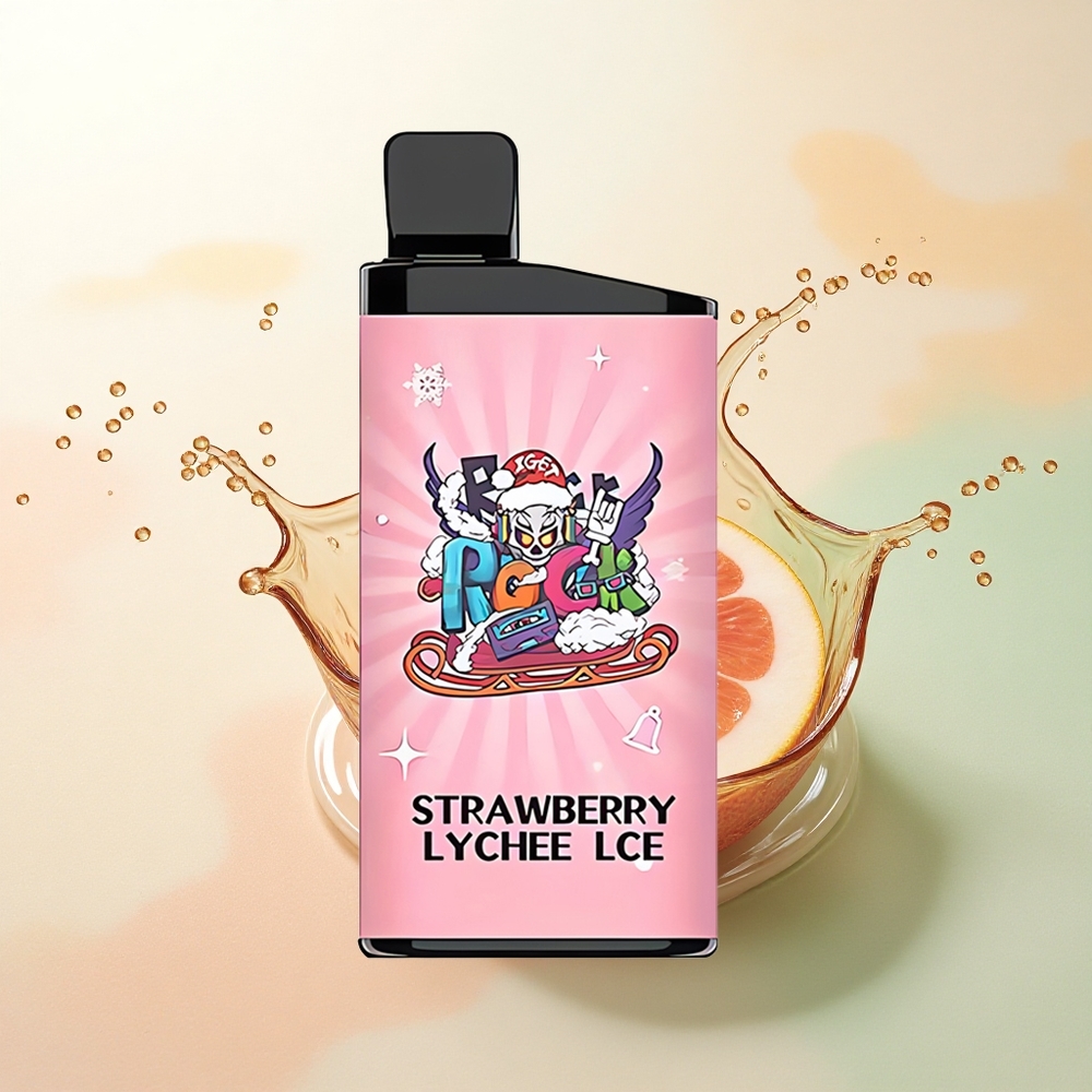 IGET Bar 3500 Puffs Erdbeer-Litschi-Eis mit 1400 mAh und 1,2 Ohm Mesh Coil