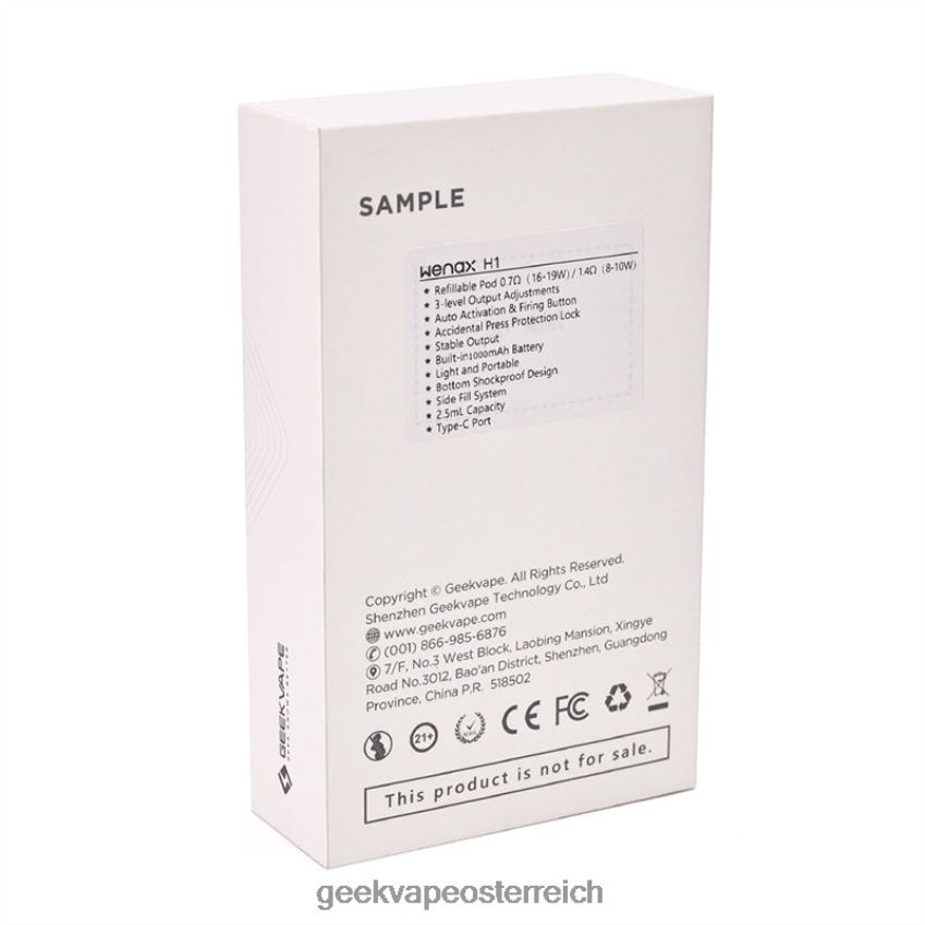 GeekVape Wenax H1 Starterkit 1000mAh Schwarz 6HX8NZ113 GeekVape Wien