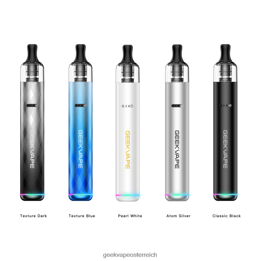 GeekVape Wenax S3 (Stylus 3) Vape Pen Kit 1100 mAh Atom Silber 6HX8NZ66 GeekVape Official Store